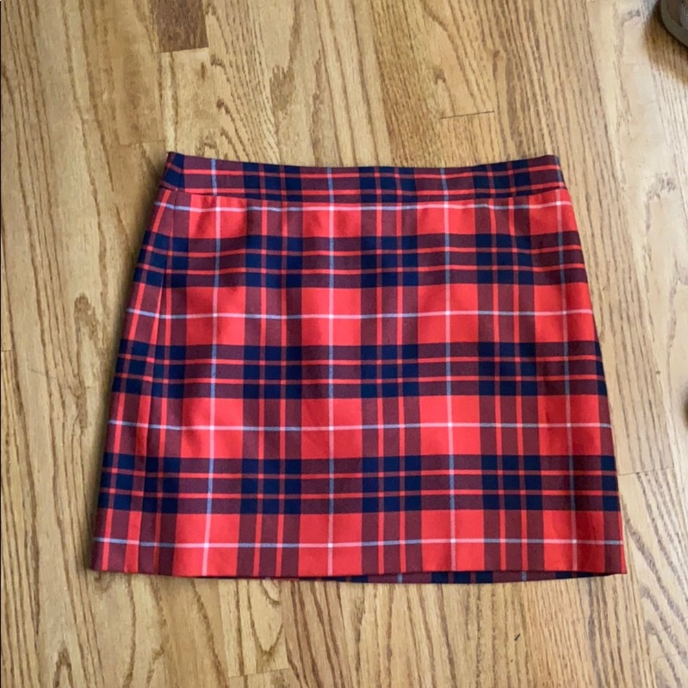 J crew plaid mini skirt